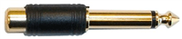 ¼-inch Gold Plated Mono Plug to RCA Jack